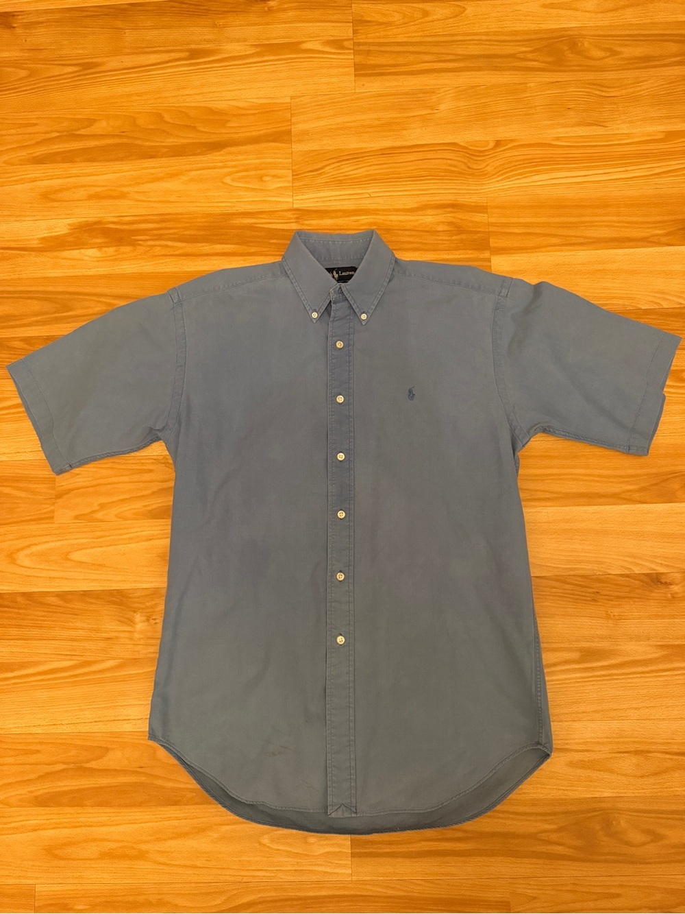 Vintage Ralph Lauren "Blake" Short Sleeve Button-Down Shirt Blue - Men’s M